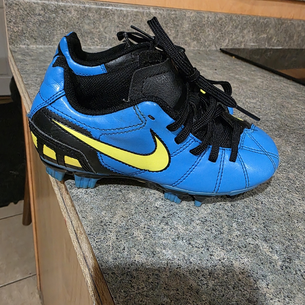 Nike Kids Black and Blue Cleats